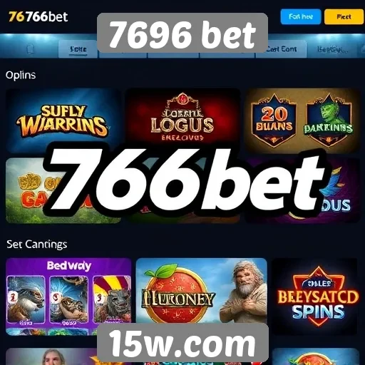 Variedade de jogos disponíveis em 7696 bet